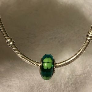 PANDORA “KISS ME IM IRISH” or LUCKY CLOVER CHARM